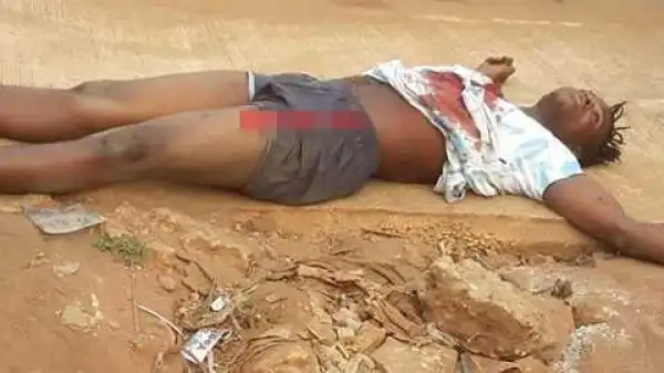 End of the Road: Young Man Killed by Suspected Cult Group This Morning in Benin City (Photos)